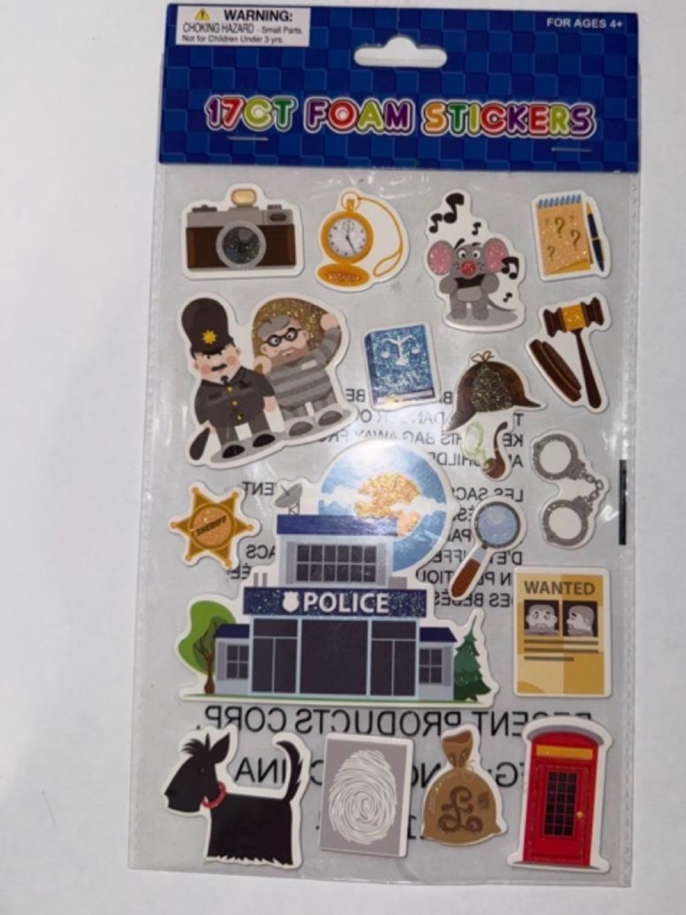 $1 Police & Detective Foam Stickers $1 WITH ANY $10 OR MORE